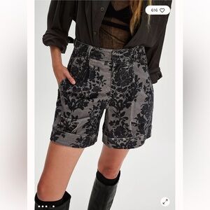 NWT Free People Rock Romance Printed Shorts - size 0